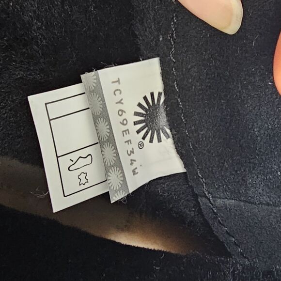 Ugg Pure Black Alasdair Leather Wedge Boots - Picture 11 of 14